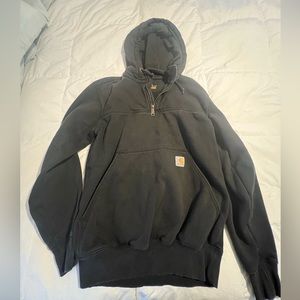 Carhartt Men's SMALL (lady owned) Rain Defender Quarter-Zip Hoodie Black